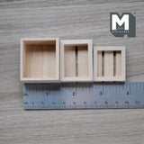Dollhouse Supplies Wood Crates 1:12 Scale Miniature Fruit Crate Vegetables Crate Food Crate Wine Crate Display Crate Set of 3 - F025