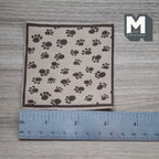1:12 Scale Miniature Pet Blanket with Paw Print Pattern, 3 inch square, DIY Dollhouse Supply (beige)