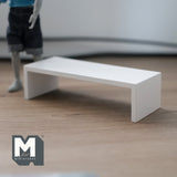 Dollhouse Supplies Miniature White Low Table , 1:12 Scale White Dollhouse Supplies Furniture Shelf - D020