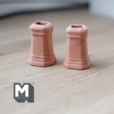 1:12 Scale Dollhouse Clay Chimneys Miniature Old Style Chimneys Set of 2 - B043