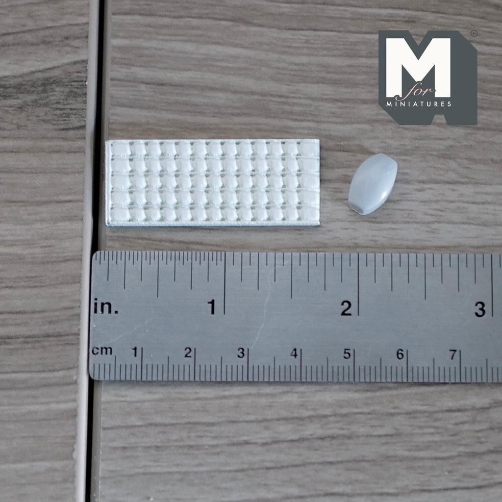 1:12 Scale Miniature Computer Keyboard and Mouse, Set of 2, 1-5/8 inch long, DIY Dollhouse Supply (white) (non working)