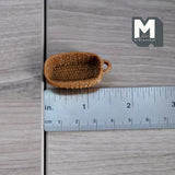 Dollhouse Supplies Rope Basket 1:12 Scale Miniature Bakery Basket (brown)  - D063