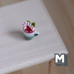 Miniature Christmas Hot Beverage 1:12 Scale Candy Drink with Cream Foam (non-drinkable) - E095