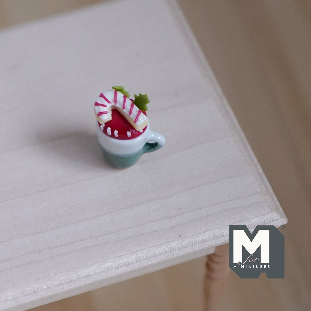 Miniature Christmas Hot Beverage 1:12 Scale Candy Drink with Cream Foam (non-drinkable) - E095