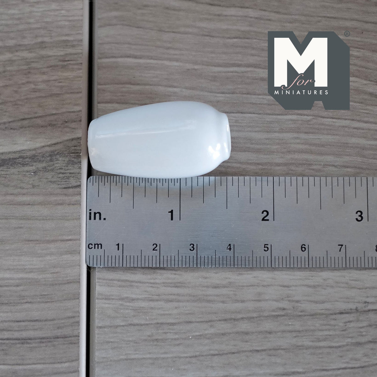 1:12 Scale Miniature Ceramic Tall Vase with Narrow Neck, 1-1/2 inch tall, DIY Dollhouse Supply (white)