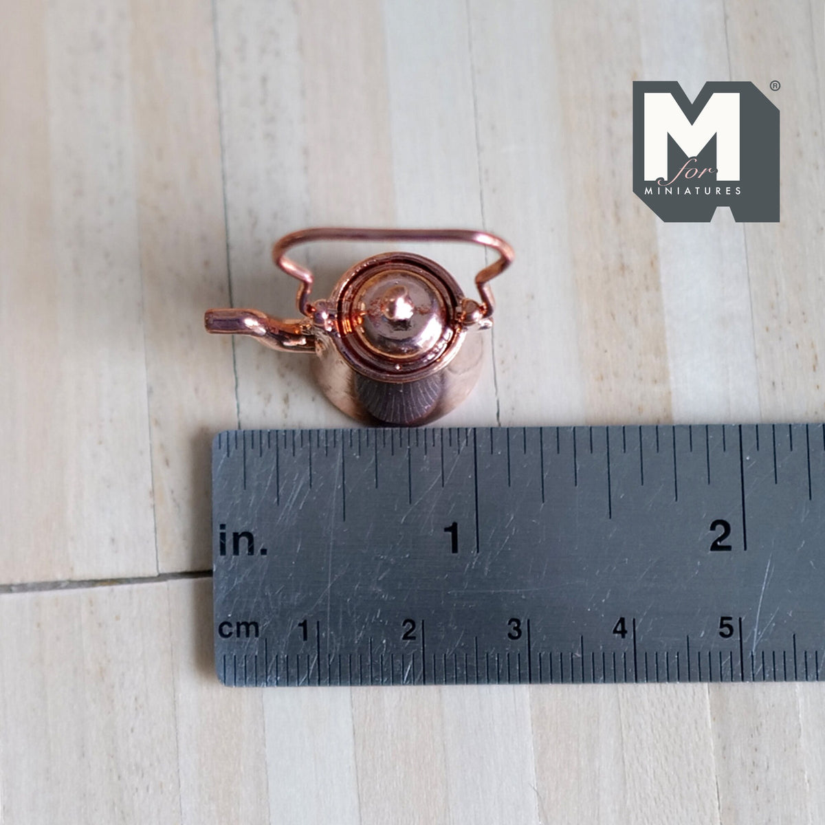 Miniature Copper Kettle 1:12 Scale Dollhouse Supplies Goose Neck Kettle with Handle Water Boiler with Lid - E097