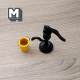 1:12 Miniature Hand Water Pump and Bucket , Pitcher Pump , Lever Pump , Well Pump , Garden Pump (non functional) - D087