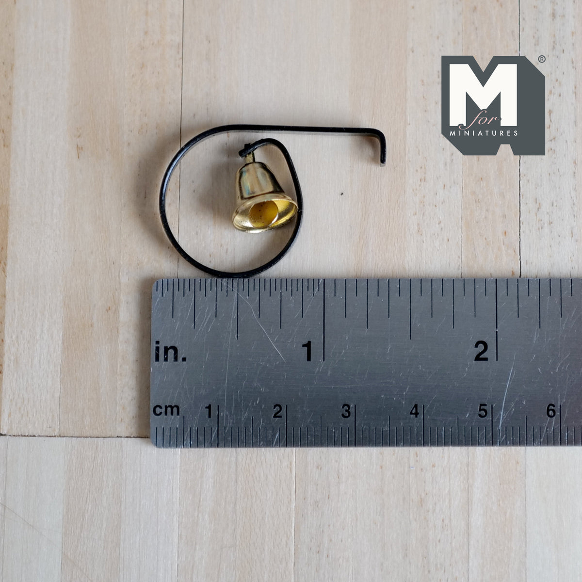 1:12 Scale Miniature Shop Bell DIY Kit, Unassembled Metal Bell and Arm, Dollhouse Hardware Supply