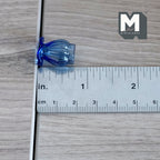 1:12 Scale Miniature Glass Vase with Flared Rim, 13/16 inch tall, DIY Dollhouse Supply (blue)