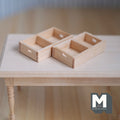 Miniature Divided Crates 1:12 Scale Dollhouse Supplies Fruit Crate Vegetables Crate Food Crate Wine Crate Display Crate Set of 2 - F057