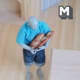 Dollhouse Supplies Baguette 1:12 Scale Miniature Long French Bread Loaf Set of 2 , 1-5/8 inch long (non-edible) - H021
