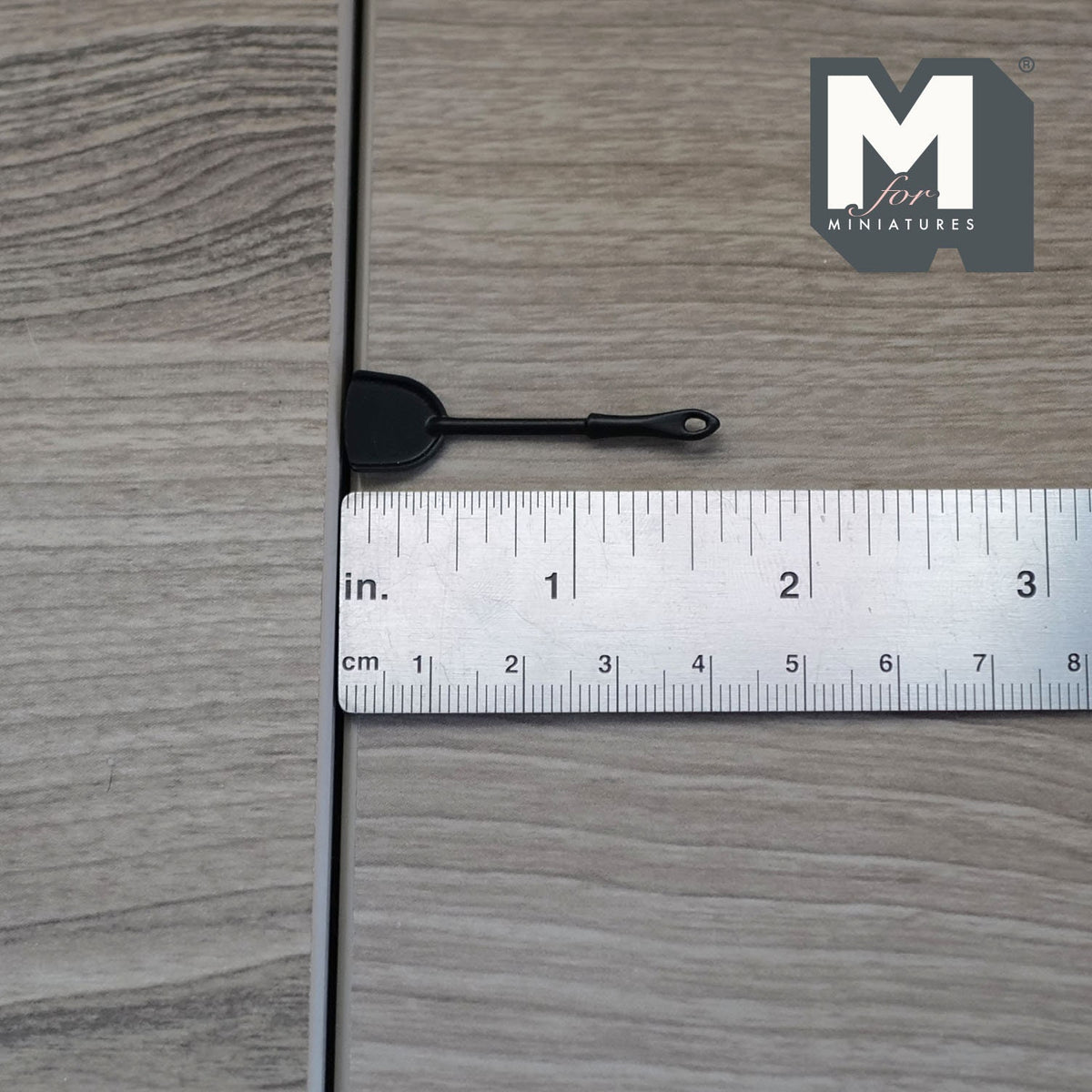 1:12 Scale Miniature Metal Slotted Turner, 1-5/8 inch long, DIY Dollhouse Supply (black)