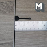Dollhouse Miniature Slotted Turner 1:12 Scale Dollhouse Kitchen Utensil Flipper Spatula (black) (metal) 1-5/8 inch long - H023