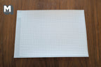 1:12 Scale Miniature White Square Tile Embossed Vinyl Sheet, 3/8 inch Tiles, 15-3/8 x 10-7/8 inch, DIY Dollhouse Supply