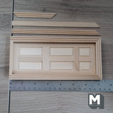 Dollhouse Supplies Classic 6 Panel Door with Back Trim 1:12 Scale Unfinished Miniature Interior Door Frame - J001