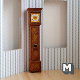 1:12 Dollhouse Supplies Miniature Tall Case Clock Grandfather Clock Floor Clock Long Case Clock (cast resin) - B036