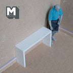 Table console miniature à l'échelle 1:12 avec pieds larges, 12,2 cm de long, fourniture pour maison de poupée à monter soi-même (blanc)