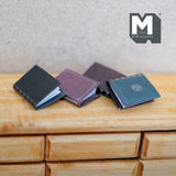 Miniature Hard Cover Notebooks 1:12 Scale Dollhouse Supplies Blank Pages Books Set of 4 - C036