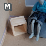 Unpainted Miniature Storage Shelf 1:12 Scale Dollhouse Supplies Shelving Unit Coffee Table End Table Unfinished - D026