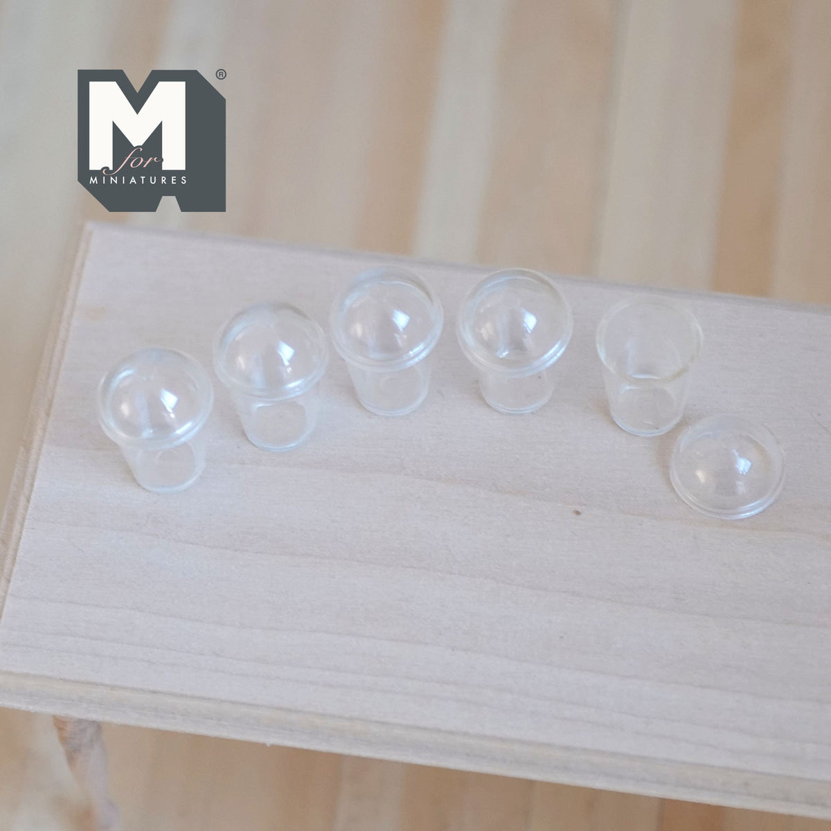 1:12 Scale Miniature Cups and Lids Set of 5 (plastic) - D026