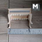 1:12 Scale Miniature Unpainted Wood Jewelry Display Table, Clear Cover, 2-5/8 inch tall, DIY Dollhouse Supply