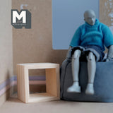 Unpainted Miniature Storage Shelf 1:12 Scale Dollhouse Supplies Shelving Unit Coffee Table End Table Unfinished - D026