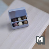 Miniature Box of Eggs 1:12 Scale Dollhouse Food Eggs 6 Pack (non-edible) - E034