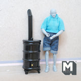 Miniature Parlor Stove 1:12 Scale Dollhouse Kitchen Stove Heater (black) - C024