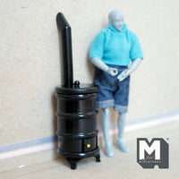 Miniature Parlor Stove 1:12 Scale Dollhouse Kitchen Stove Heater (black) - C024