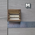 Miniatura a escala 1:12: cajas de listones de madera sin pintar, set de 2, 2 inch de largo, suministros DIY para casa de muñecas