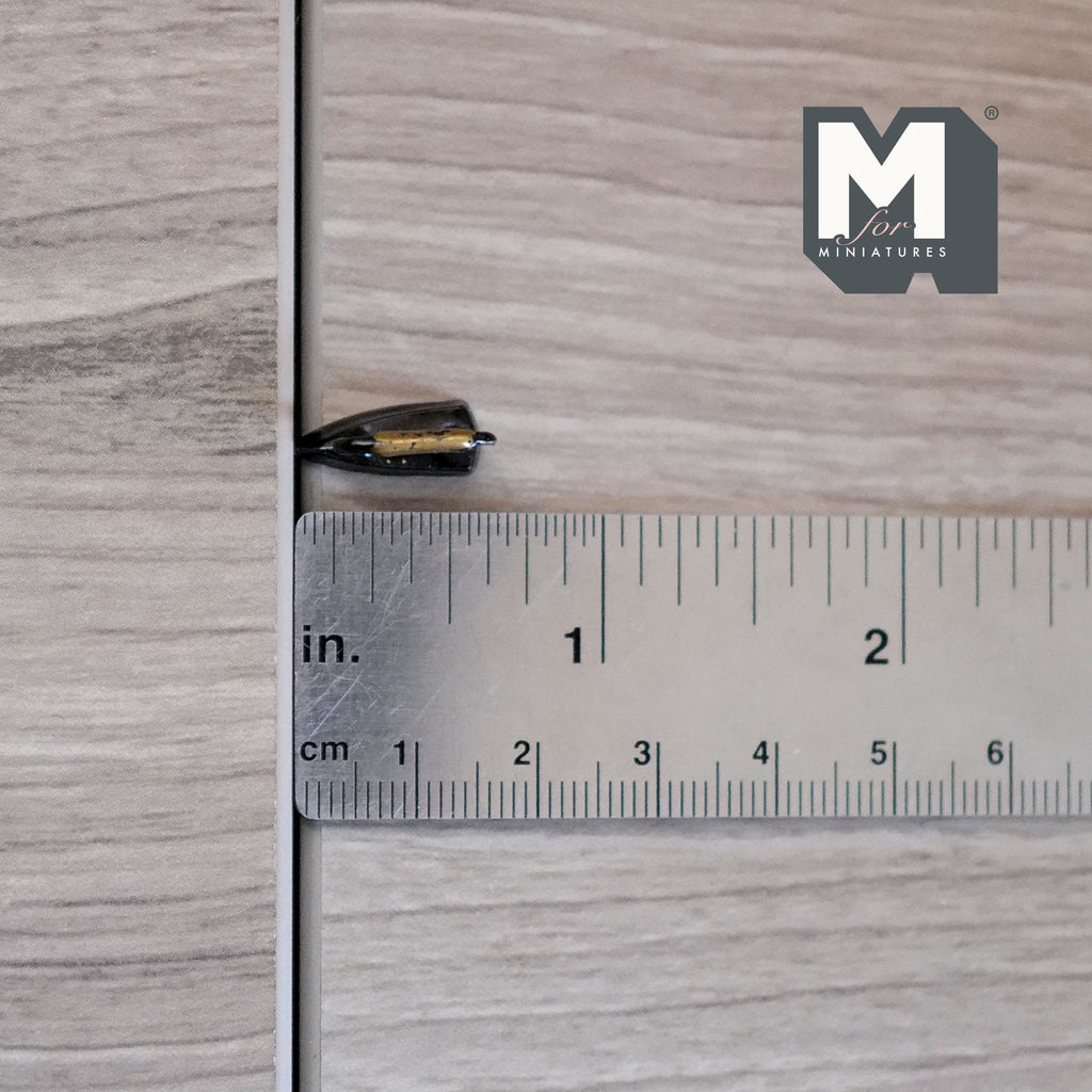 1:12 Scale Miniature Classic Flat Iron, 9/16 inch long, DIY Dollhouse Supply (black)