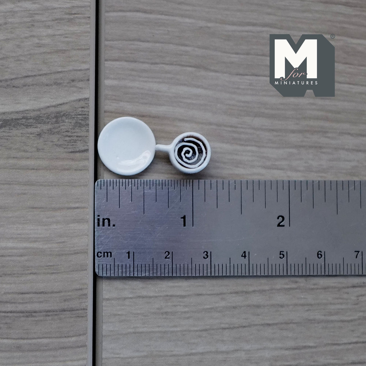 1:12 Scale Miniature Cup of Hot Chocolate and Saucer, 3/8 inch dia., DIY Dollhouse Supply