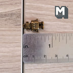 1:12 Scale Miniature Metal Retro Robot Figurine, 11/16 inch tall, DIY Dollhouse Supply (antique bronze)