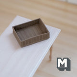 Miniature Rectangular Woven Basket 1:12 Scale  (brown) - D055