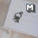 Miniature Brass Keys On Ring 1:12 Scale Mini Keys , Dollhouse Supplies Keys - F059