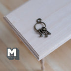Miniatures clés en métal à l'échelle 1:12 sur anneau, 3 clés, 1,27 cm de long, fournitures pour maison de poupée DIY (argent antique)