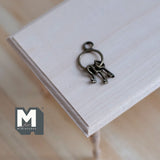 Miniature Brass Keys On Ring 1:12 Scale Mini Keys , Dollhouse Supplies Keys - F059