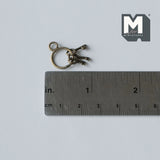 Miniature Brass Keys On Ring 1:12 Scale Mini Keys , Dollhouse Supplies Keys - F059