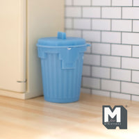 1:12 Scale Miniature Empty Garbage Bin , Miniature Trash Bin , Miniature Garbage Can , Miniature Trash Can (plastic) - D089