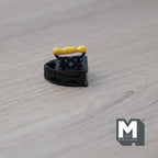 1:12 Scale Miniature Metal Classic Flat Iron with Gold Handle, 3/4 inch long, DIY Dollhouse Supply (black)