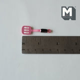 Dollhouse Miniature Slotted Turner 1:12 Scale Dollhouse Kitchen Utensil Flipper Spatula (pink)  1-9/16 inch long - D041