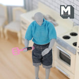 Dollhouse Miniature Slotted Turner 1:12 Scale Dollhouse Kitchen Utensil Flipper Spatula (pink)  1-9/16 inch long - D041