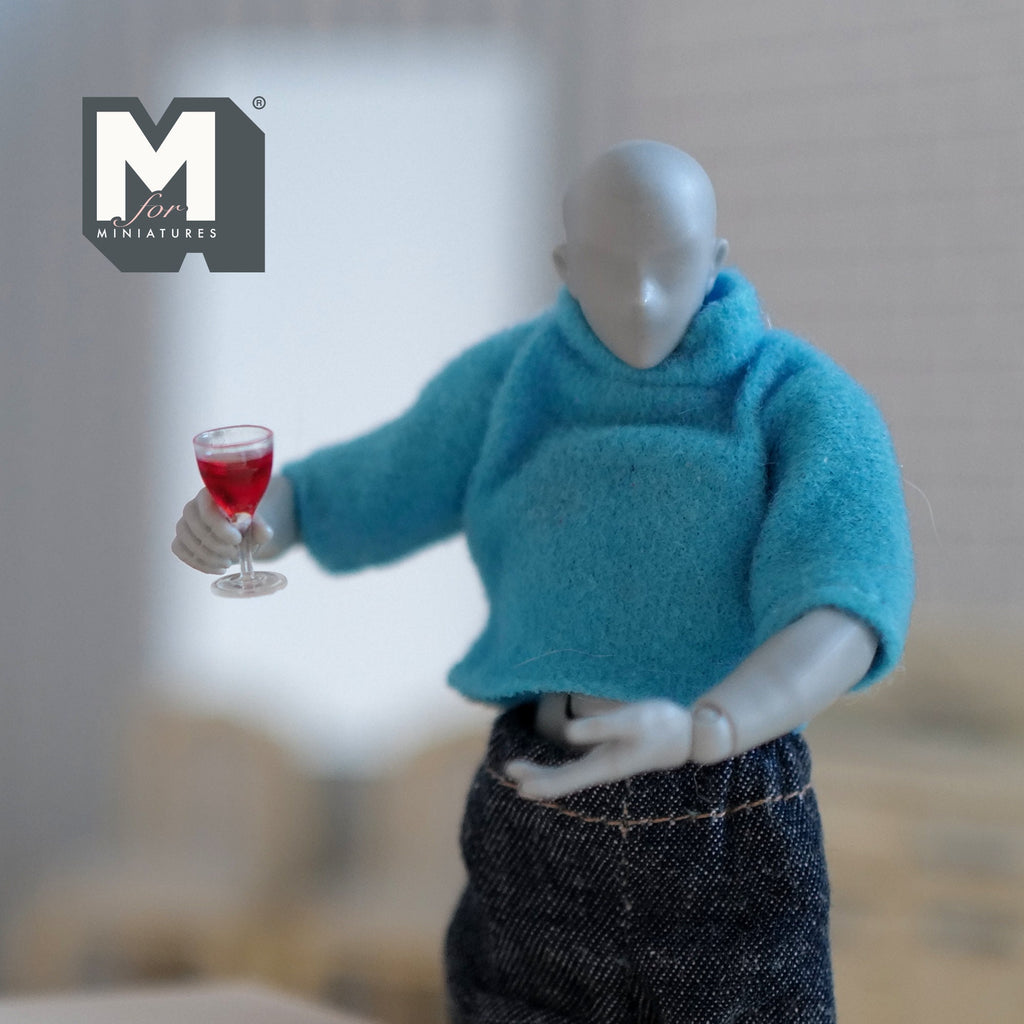 1:12 Dollhouse Miniature wine set of 2 (H)- E085