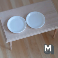 Dollhouse Large Plate Set of 2 , 1:12 Scale Miniature 1-1/2 inch (Dia.) (plastic) - A039