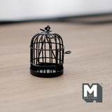 Miniature Birdcage 1:12 Scale Dollhouse Metal Aviary (black) B056