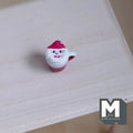 1:12 Scale Miniature Christmas Hot Drink in Santa Mug, Red Hat Lid, 9/16 inch tall, DIY Dollhouse Supply (non drinkable)