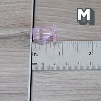 Dollhouse Glass Vase Fairy Garden 1:12 Scale Miniature Flower Planter 13/16 inch tall (pink) - H020