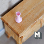 Vase miniature à col fin, échelle 1/12, 2 cm de hauteur, fournitures de maison de poupée DIY (rose)