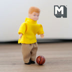 1:12-skala miniatyr basketball for barn, 9/16 tommer diameter, DIY-tilbehør til dukkehus