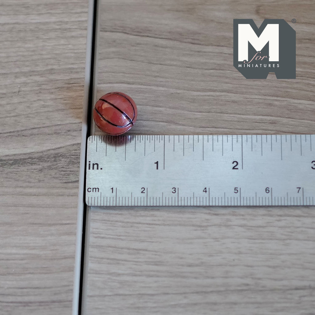 1:12 Scale Miniature Kid's Basketball, 9/16 inch dia., DIY Dollhouse Supply